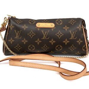 Louis Vuitton Monogram Canvas Zip-Top Shoulder Bag with Chain & Leather Strap